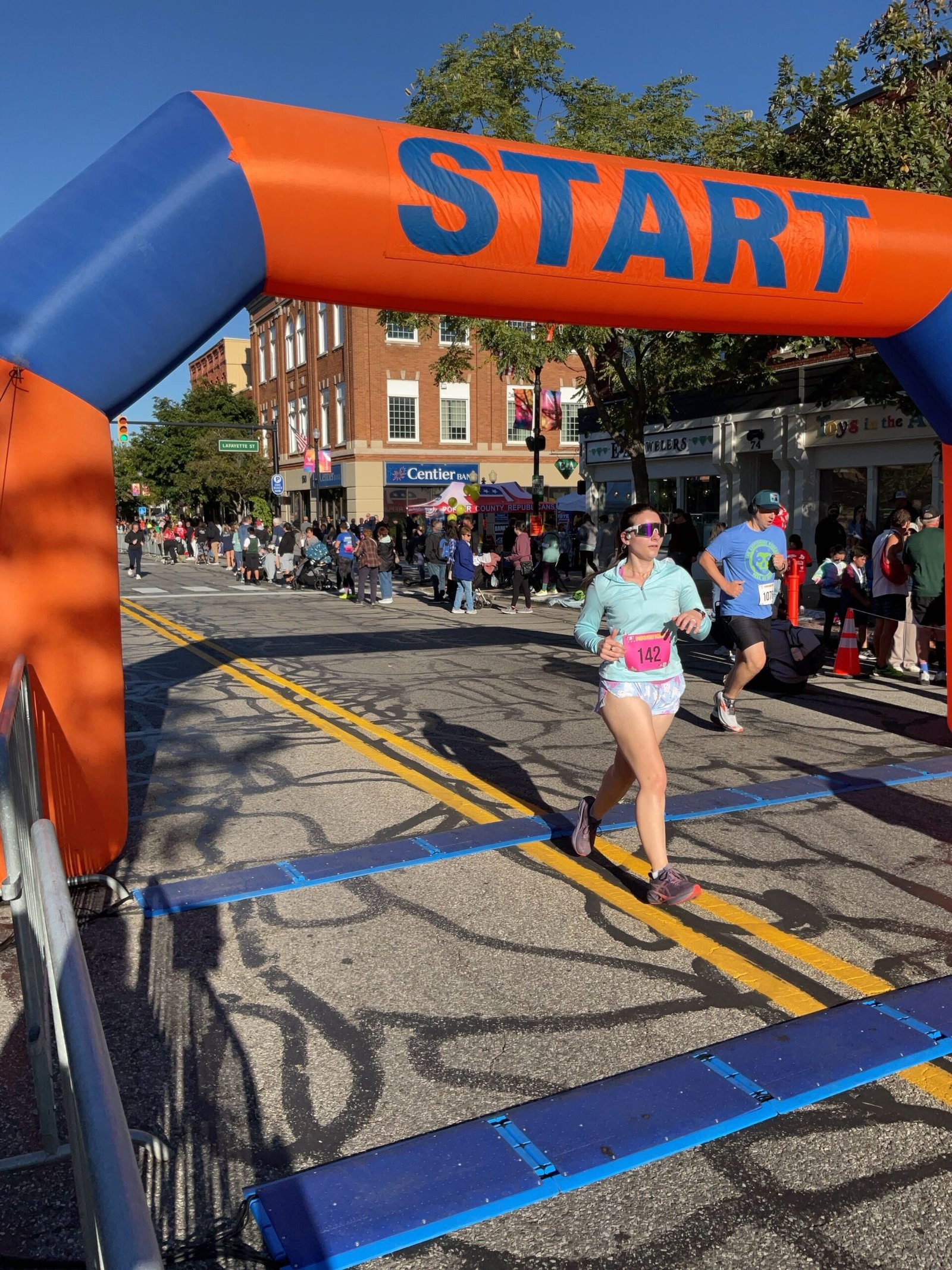 Crossing the finish line