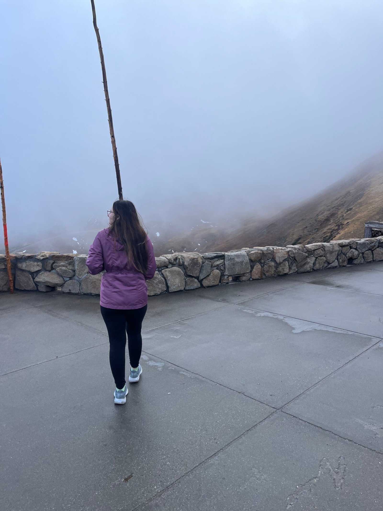 runner walking into fog — stress and running