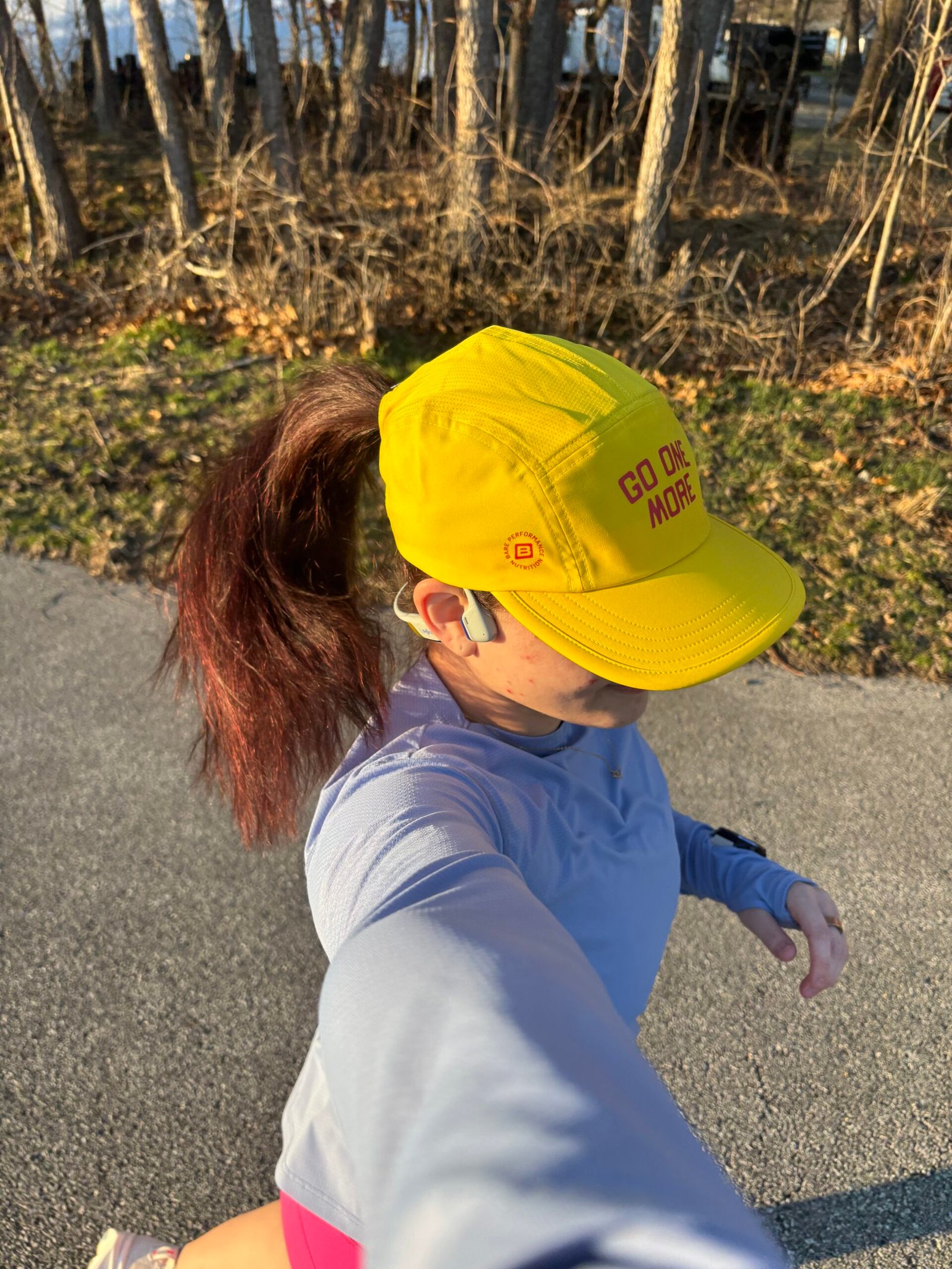 Wearing a long sleeve UPF running shirt on a spring run