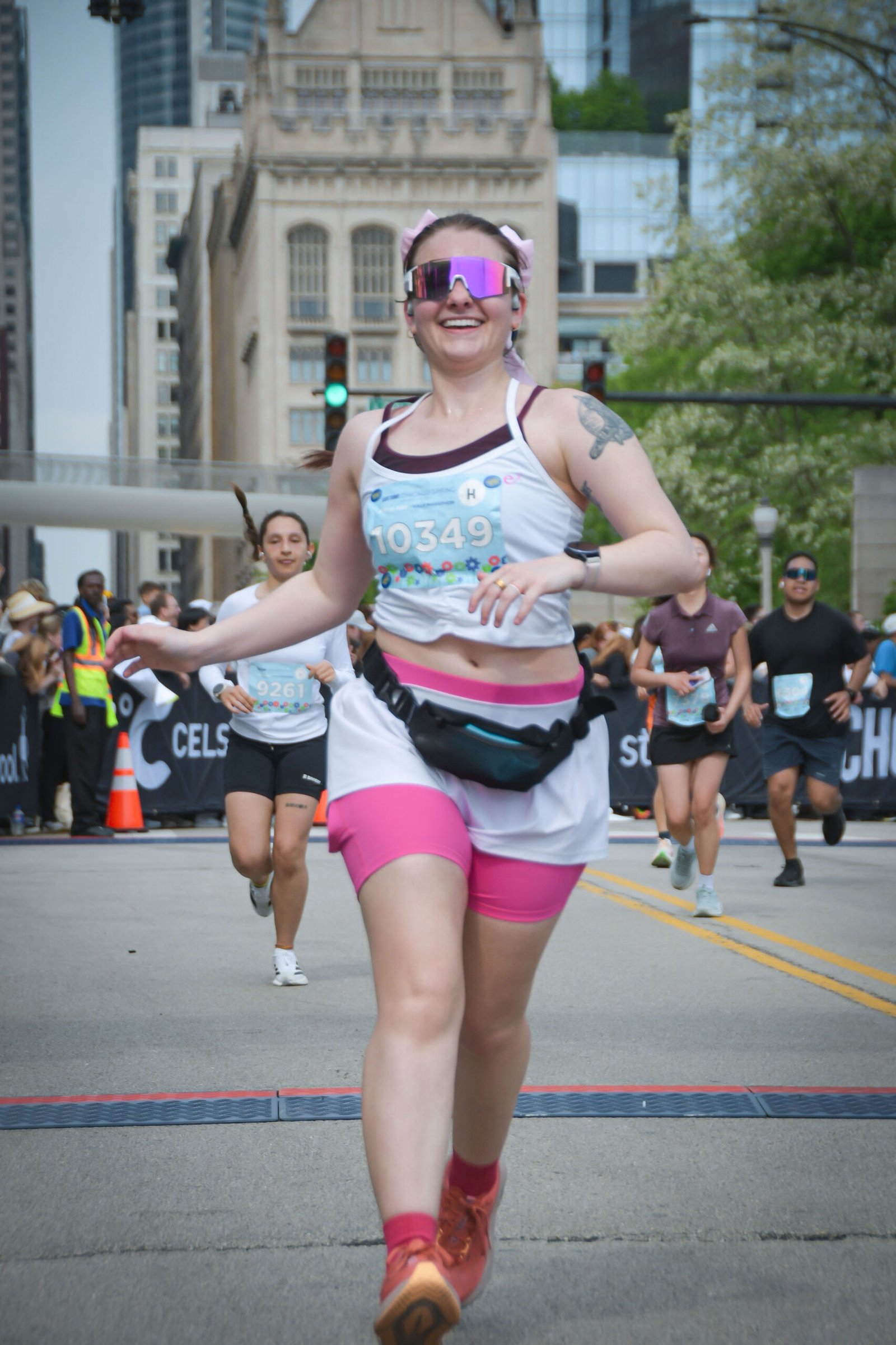 Chicago Spring Half Marathon finish line