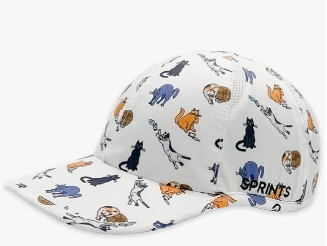 Sprints Race Day Performance Running Cap — fun patterns and lightweight