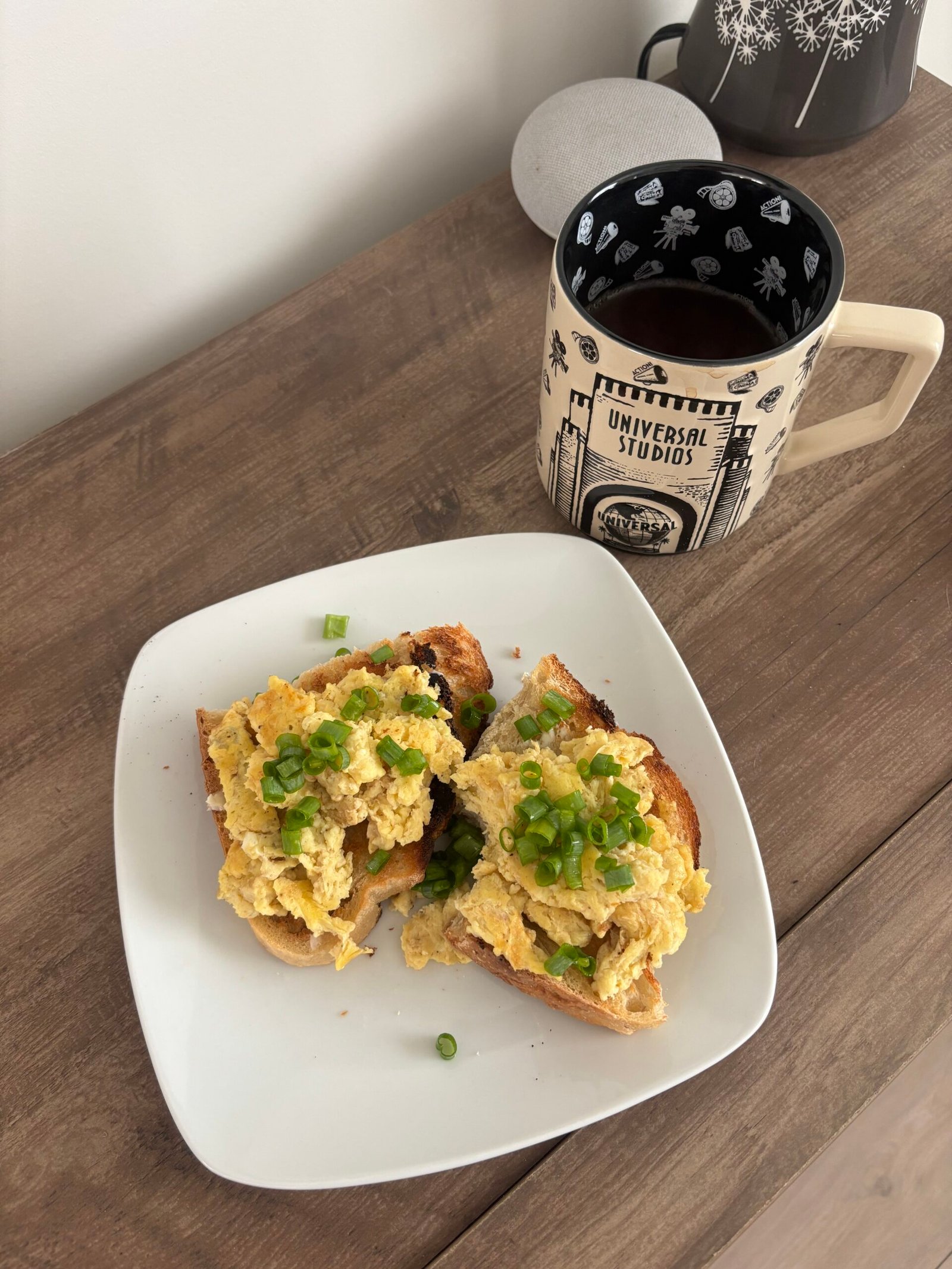Eggs on homemade sourdough bread for post-run recovery meal during marathon training