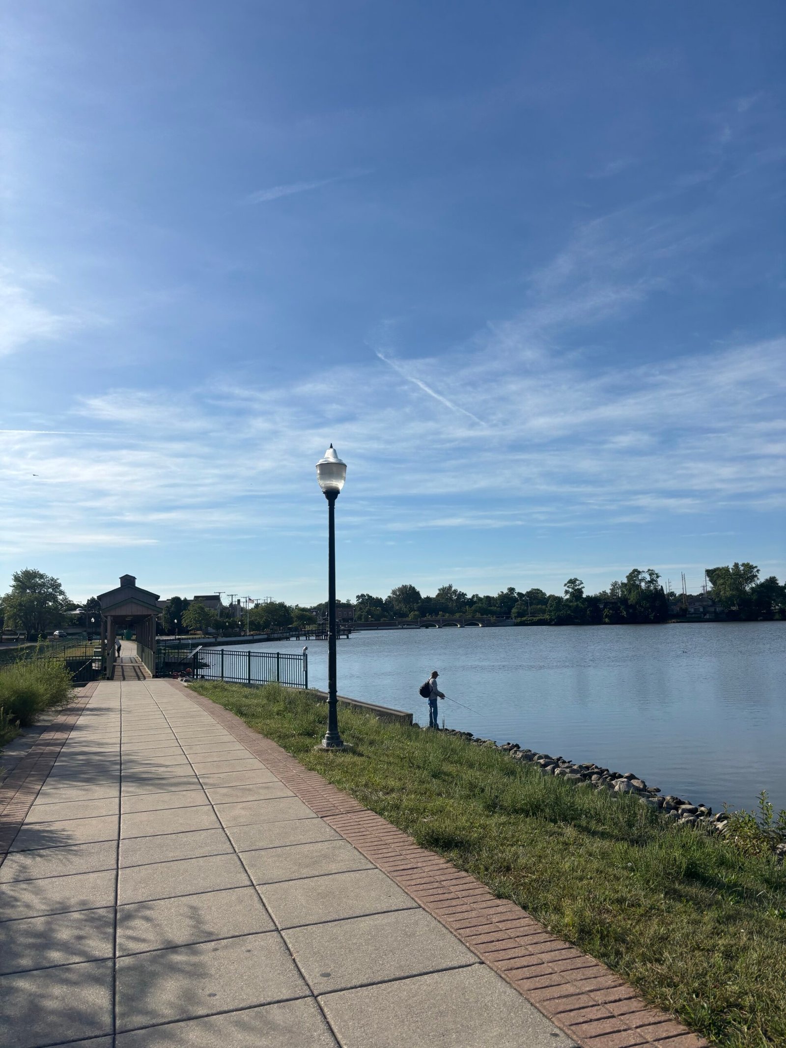 Running past a lake on the longest run yet