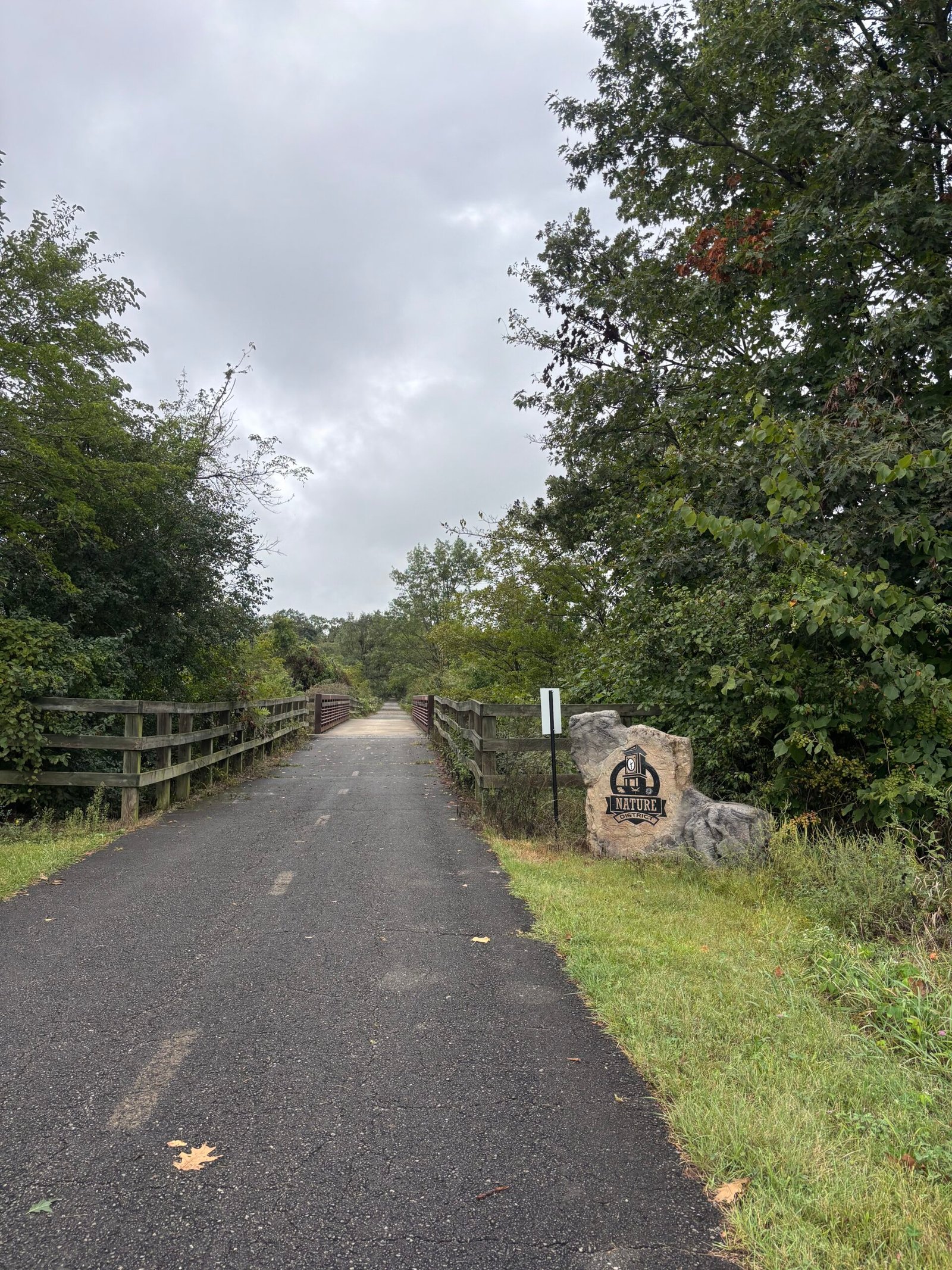 Entering the nature district on the trail