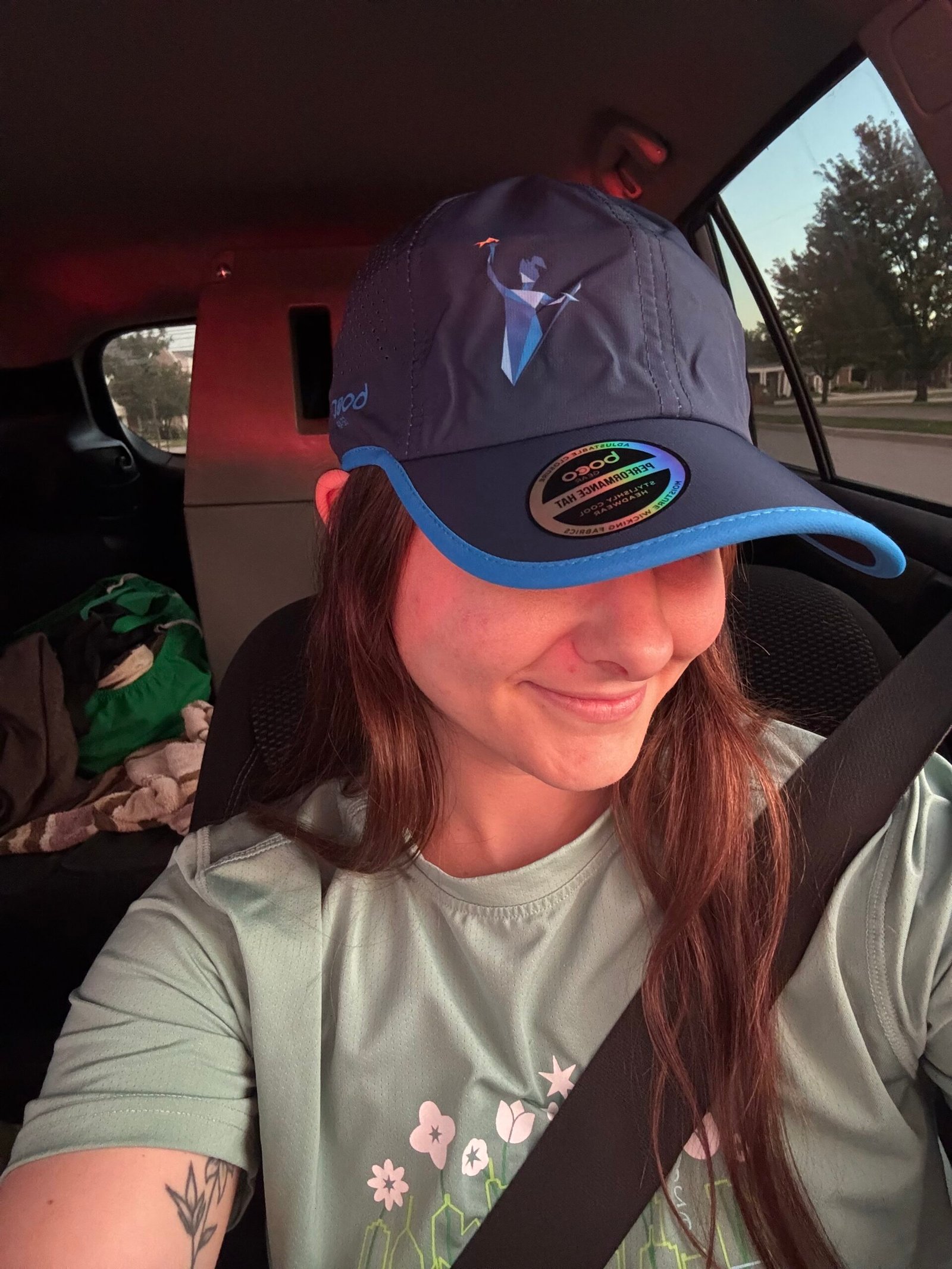 Indy-themed hat bought at packet pickup